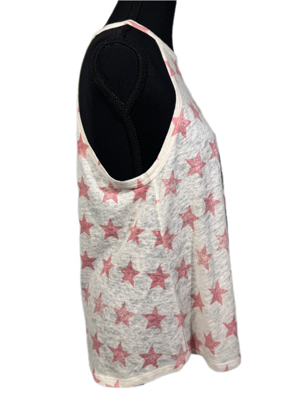 I.JOAH Patriotic Star Floral Halter Tank Top Medium Lightweight Knit - Picture 6 of 8